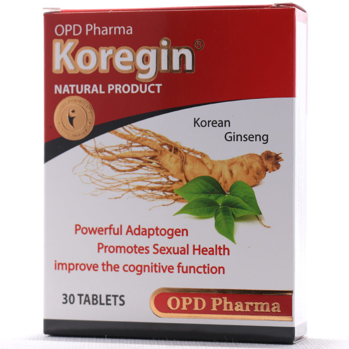 قرص جینسینگ کورجین او پی دی فارما بسته 30 عددی